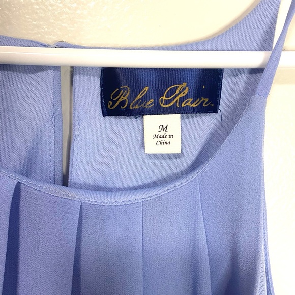 Francesca’s Blue Rain Halter Sheath Mini Dress Periwinkle Size Medium - Picture 6 of 7